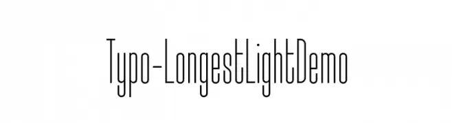 Typo-Longest Light Demo  नि: शुल्क फ़ॉन्ट्स डाउनलोड
