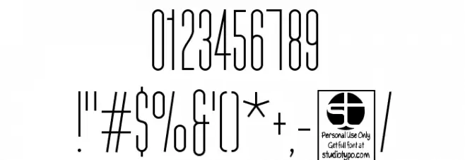 Typo-Longest Light Demo Font OTHER CHARS