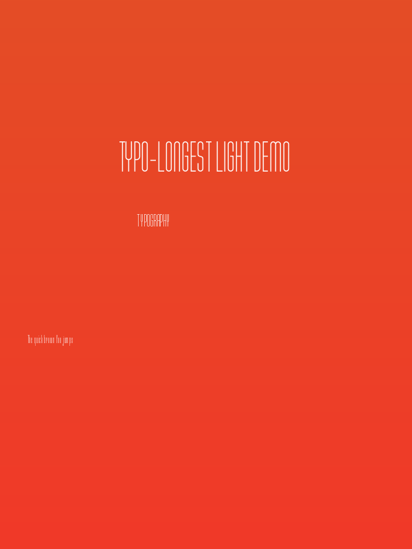 Typo-Longest Light Demo Poster