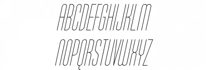 Typo-Longest Thin Demo Italic 字体 大写