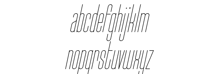 Typo-Longest Thin Demo Italic Font LOWERCASE