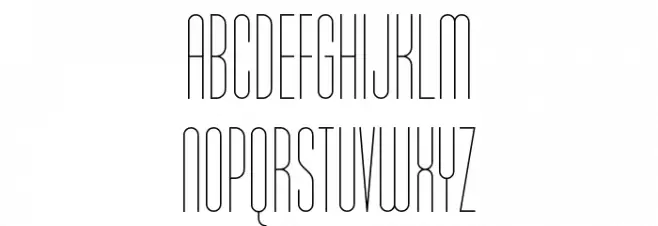 Typo-Longest Thin Demo Polices MAJUSCULES