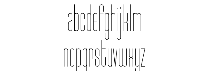 Typo-Longest Thin Demo Font LOWERCASE