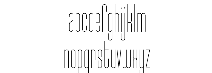 Typo-Longest Thin Demo Font LOWERCASE