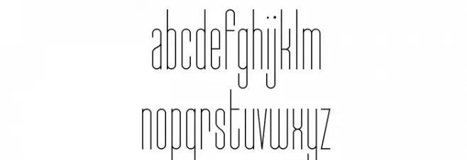 Typo-Longest Thin Demo Fonte MINÚSCULAS