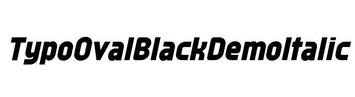 Typo Oval Black Demo Italic  les polices de caractères gratuit tlcharger
