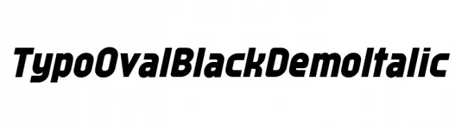 Typo Oval Black Demo Italic  تنزيل الخطوط