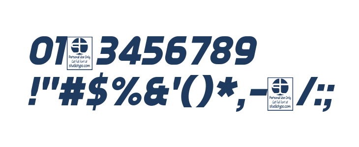 Typo Oval Black Demo Italic Other Characters