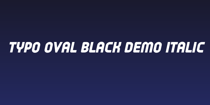 Typo Oval Black Demo Italic Social Header
