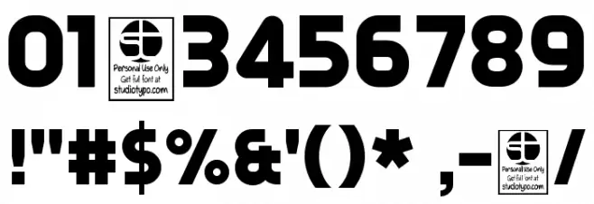 Typo Oval Black Demo Font OTHER CHARS