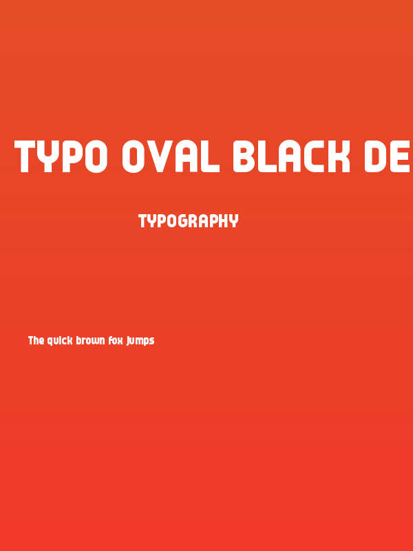 Typo Oval Black Demo Poster