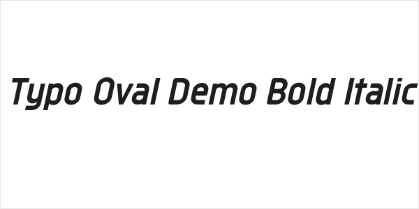 Typo Oval Demo Bold Italic Logo