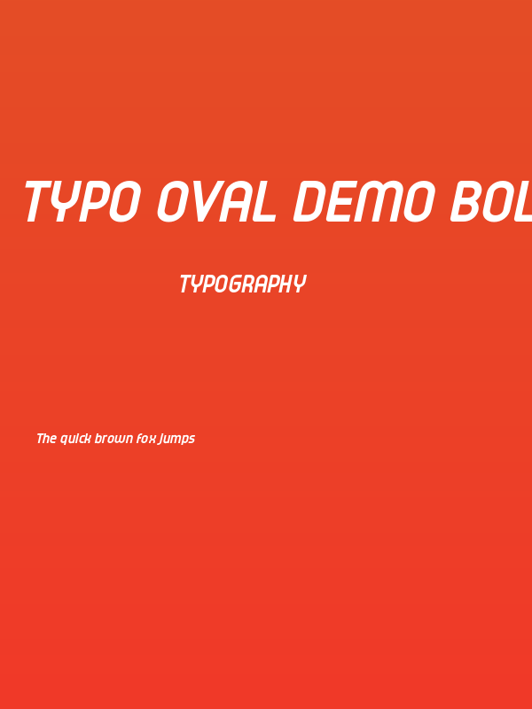 Typo Oval Demo Bold Italic Poster