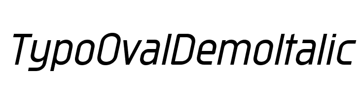 Typo Oval Demo Italic  Frei Schriftart Herunterladen