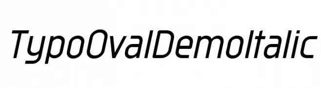 Typo Oval Demo Italic  les polices de caractères gratuit tlcharger