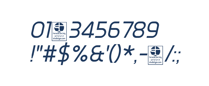 Typo Oval Demo Italic Other Characters