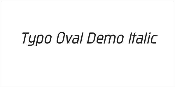 Typo Oval Demo Italic Logo