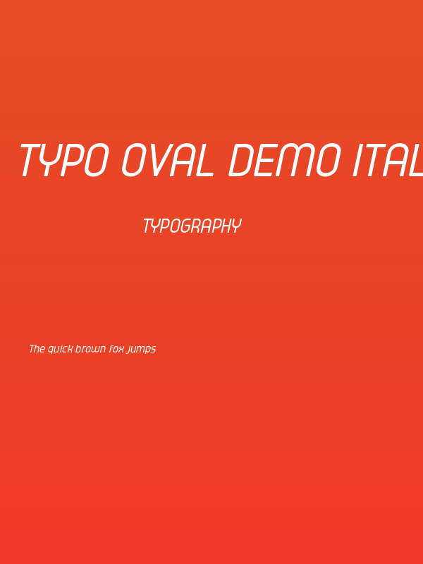 Typo Oval Demo Italic Poster