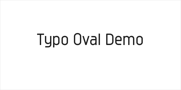 Typo Oval Demo Logo
