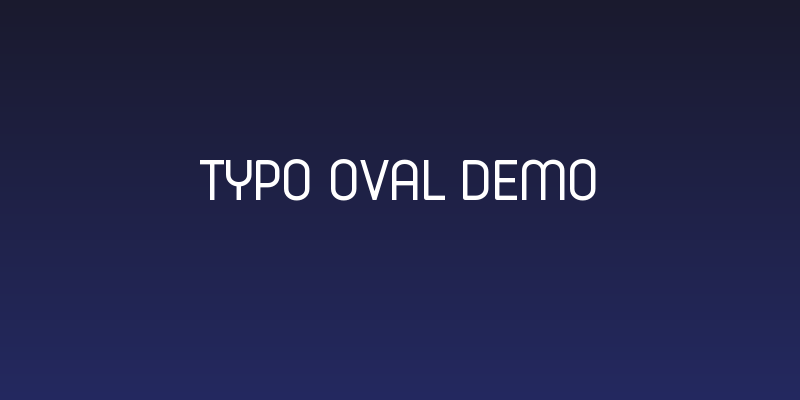Typo Oval Demo Social Header