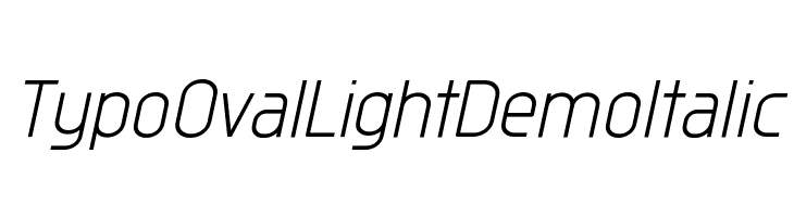 Typo Oval Light Demo Italic  Descarca Fonturi Gratis