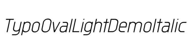 Typo Oval Light Demo Italic  Fuentes Gratis Descargar