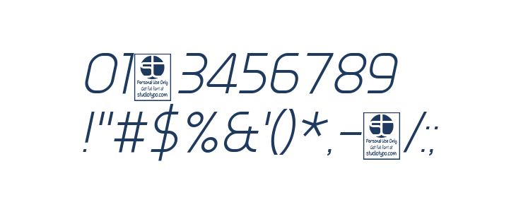 Typo Oval Light Demo Italic Other Characters