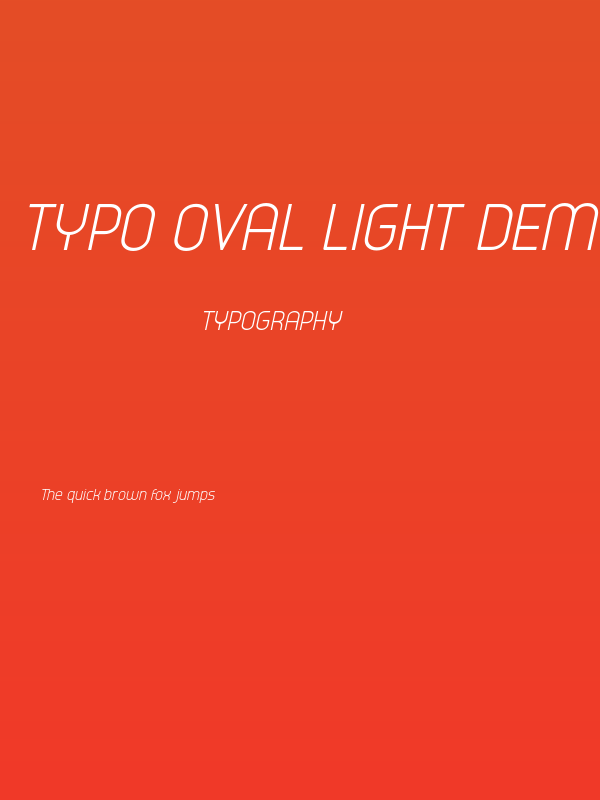 Typo Oval Light Demo Italic Poster