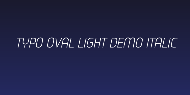 Typo Oval Light Demo Italic Social Header
