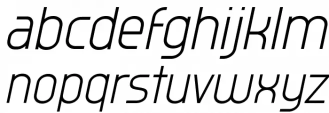 Typo Oval Light Demo Italic फ़ॉन्ट लोअरकेस