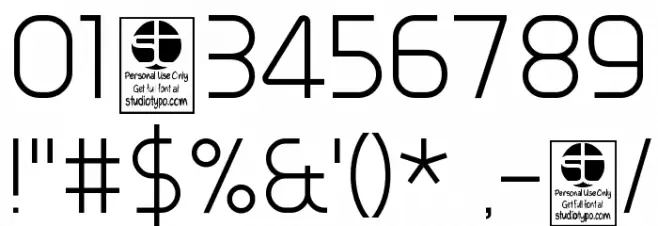 Typo Oval Light Demo Font OTHER CHARS