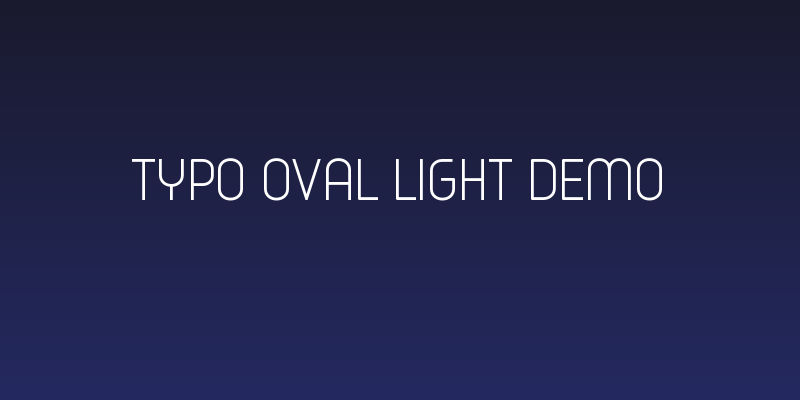 Typo Oval Light Demo Social Header