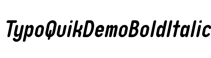 Typo Quik Demo Bold Italic Font