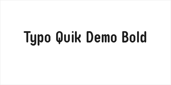 Typo Quik Demo Bold Logo
