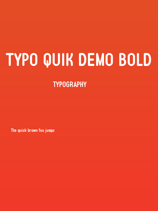 Typo Quik Demo Bold Poster