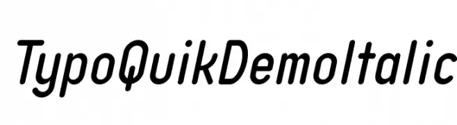 Typo Quik Demo Italic  Frei Schriftart Herunterladen