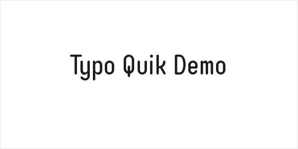 Typo Quik Demo Logo