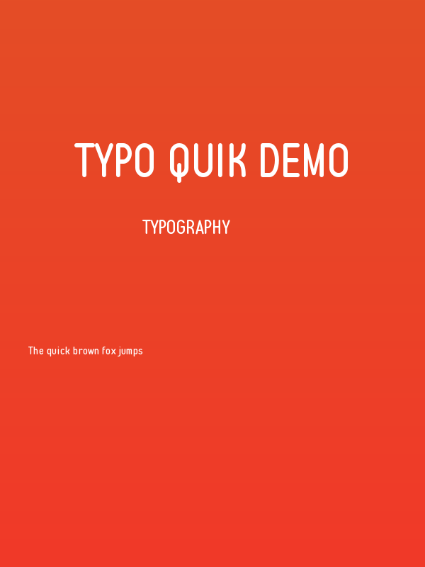 Typo Quik Demo Poster