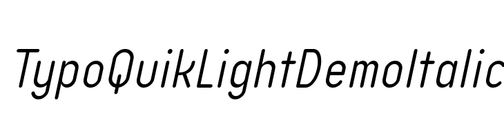 Typo Quik Light Demo Italic  免费字体下载