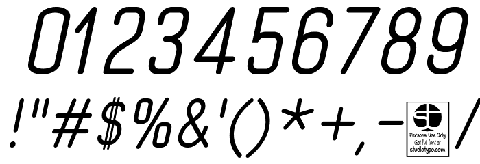 Typo Quik Light Demo Italic Font OTHER CHARS
