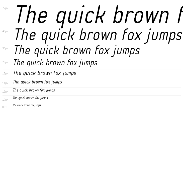 Typo Quik Light Demo Italic Waterfall