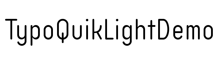 Typo Quik Light Demo 字体