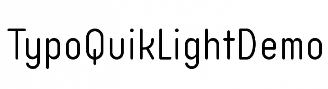 Typo Quik Light Demo  नि: शुल्क फ़ॉन्ट्स डाउनलोड