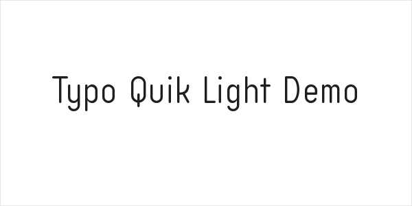 Typo Quik Light Demo Logo