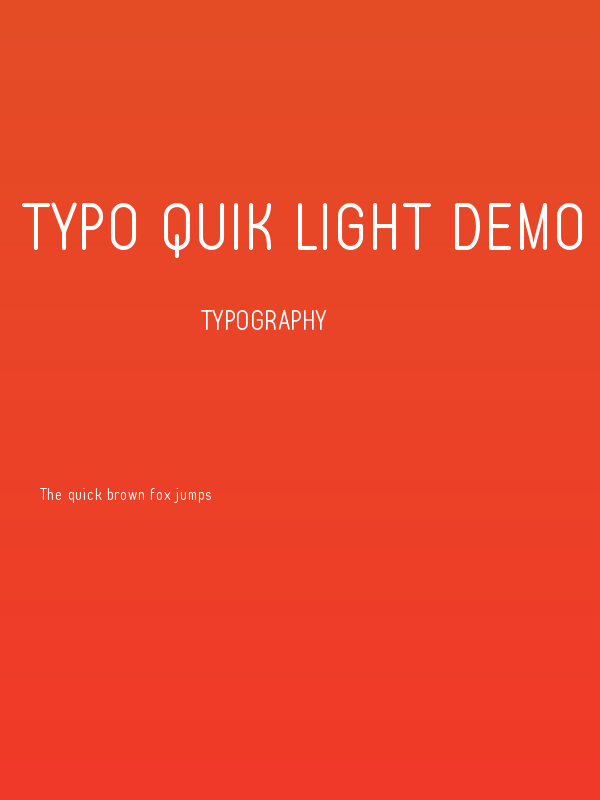 Typo Quik Light Demo Poster