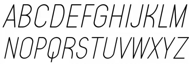 Typo Quik Thin Demo Italic Шрифта ВЕРХНИЙ