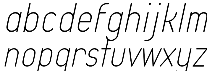 Typo Quik Thin Demo Italic Font LOWERCASE