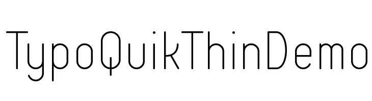 Typo Quik Thin Demo  免费字体下载