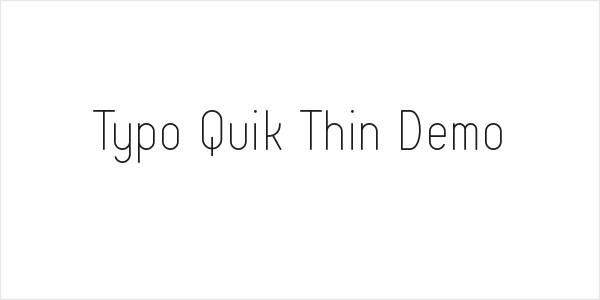 Typo Quik Thin Demo Logo