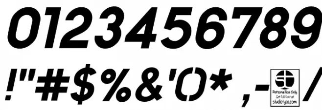 Typo Ring Demo Bold Italic Font OTHER CHARS